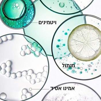 מרכיבים עיקריים של שמפו לשיער דליל, ויטמינים, מנתול, אמינו אסיד